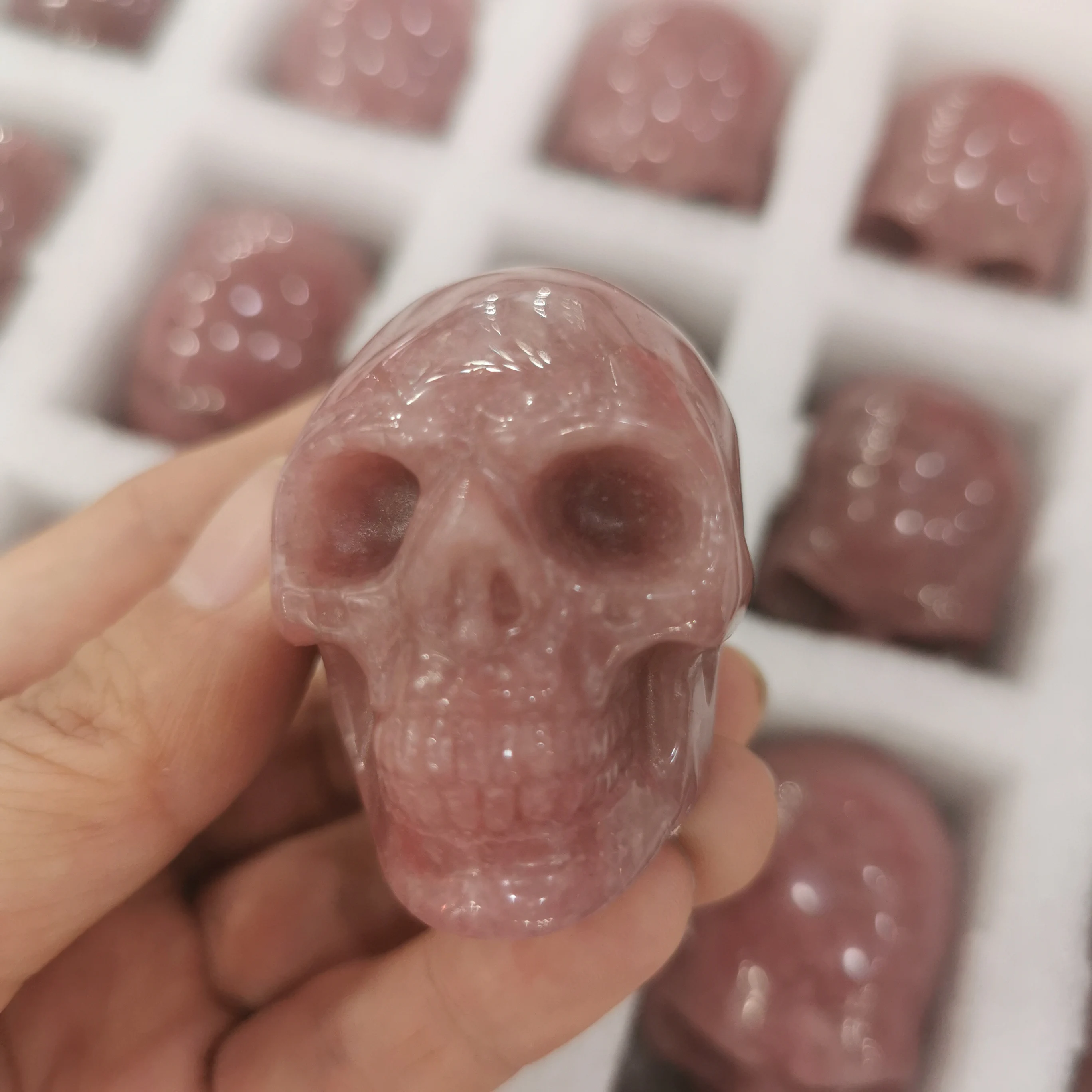 Подарок на Хэллоуин натуральные кристаллы домашнее украшение лечебные Череп