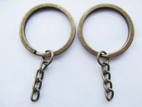 good quality 28mm silver toneantique bronze key chain ring connector clasp pendant charm findingexctender chaindiy accessory