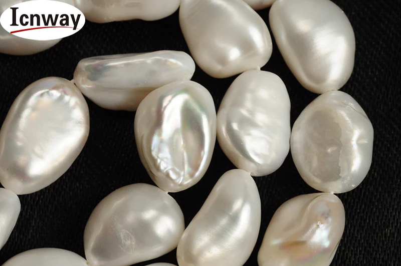 Natural reborn keshi Pearl white 8-10mm Baroque For Jewelry Making 15inches DIY necklace bracelet earring FreeShipping Wholesale | Украшения