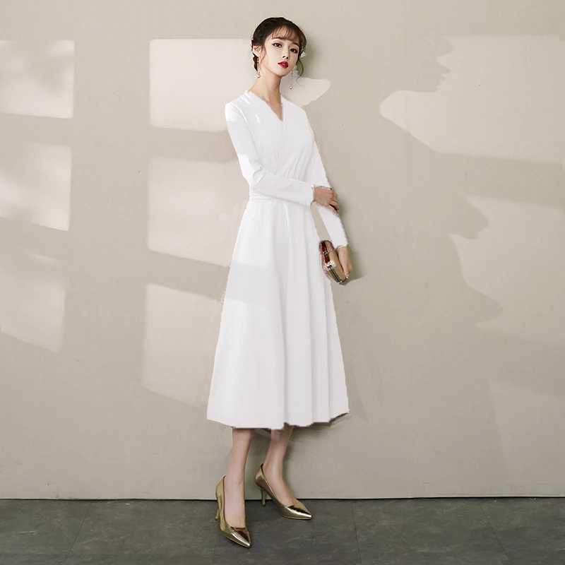 Бальное платье для свадебной вечеринки бальное с длинным рукавом выпускного