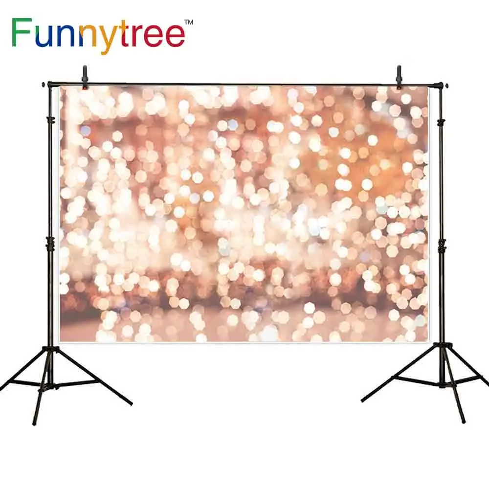 

Funnytree backdrop for photographic studio glitter golden abstract bokeh halo background photocall photobooth photo prop