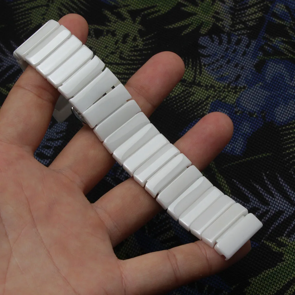 Керамические Ремешки для наручных часов черные белые сменные часы браслет