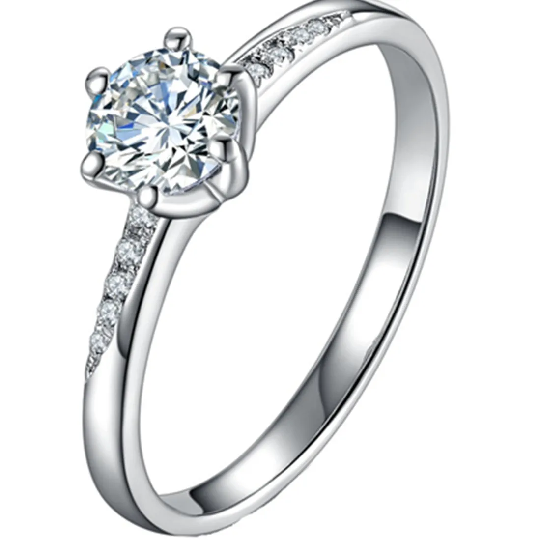

Проверьте положительный! Кольцо из белого золота 18 К с бриллиантами 0.6CT