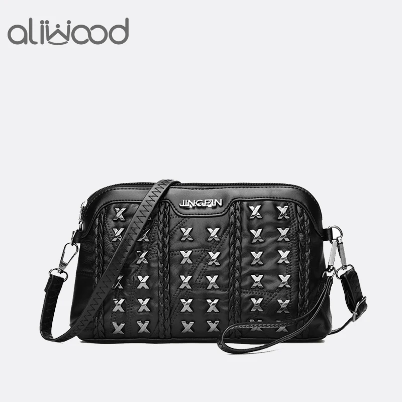 Aliwood женская сумка из натуральной кожи через плечо для женщин сумки 2018 модная с