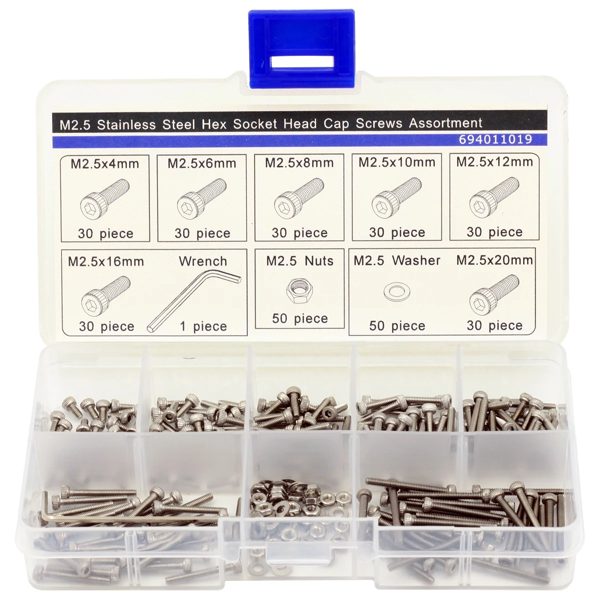 Головка с шестигранной головкой из нержавеющей стали M2.5 Размер 7 упаковка 140 |