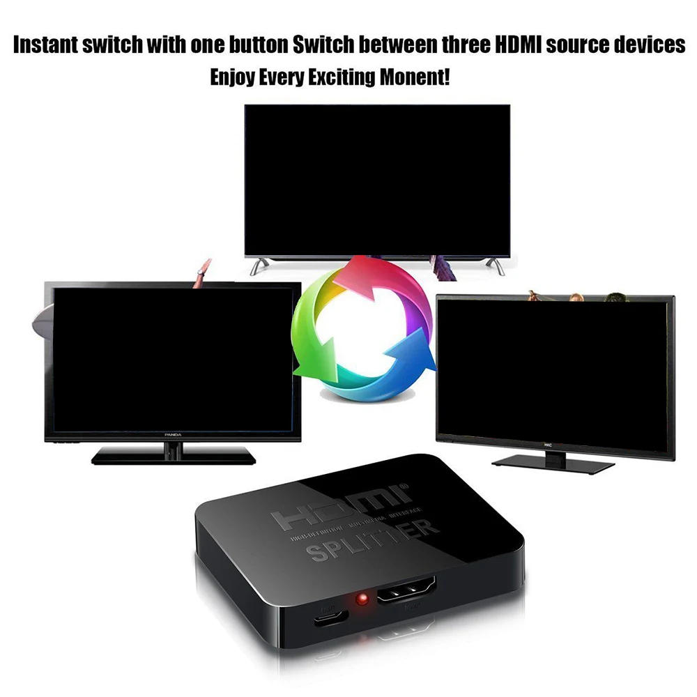 1 вход 2 выхода Ultra HD 4K 3D HDMI сплиттер HDCP 1080P HDTV HDMI усилитель переключателя 1x2 UHD двойной дисплей 4K* 2K видео адаптер