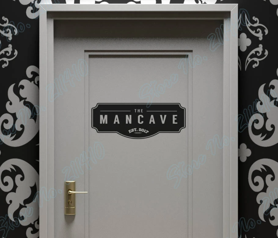 В ManCave настенный знак на дверь товара для всех Для мужчин из отдельных знак номер декор домашняя Наклейка Съемные Виниловые художественные стены Стикеры B159