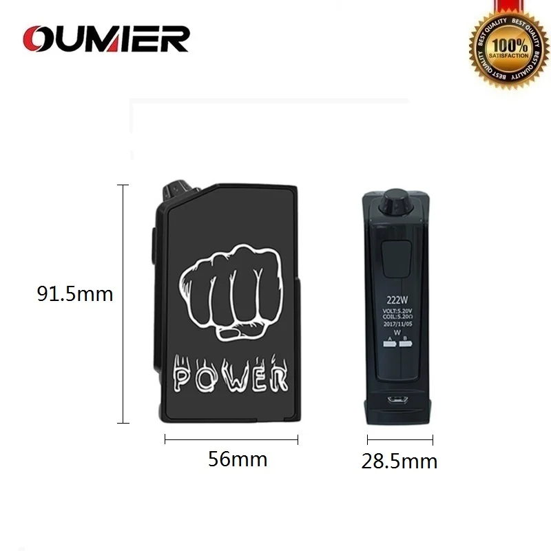 Оригинальный Oumier Flash VT 1 222 Вт коробка мод электронные сигареты подходит 510 нить RTA