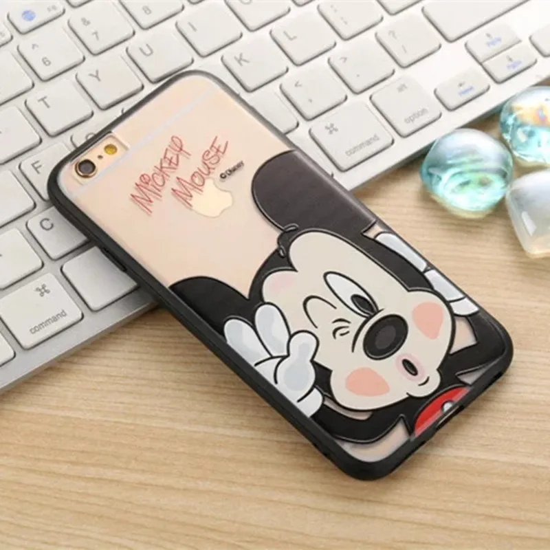 Чехол для Телефона iPhone 7 8 Микки Минни любовник задняя крышка защищает Коке iphone 6 S