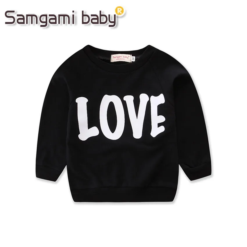 Комплект одинаковой одежды для семьи SAMGAMI BABY черная футболка с длинными рукавами