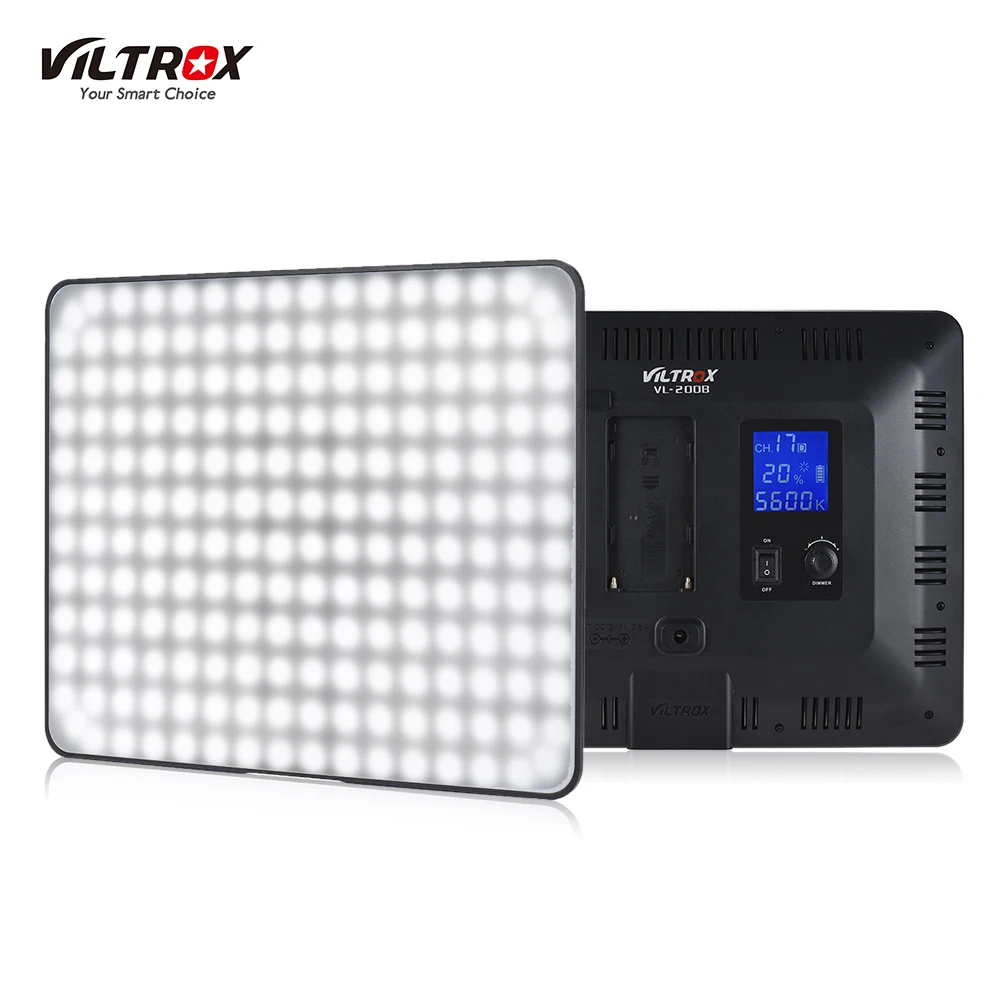 Viltrox VL 200B LED Видео свет ультра тонкий 5600K моно цвет фотографии заполняющий для Canon