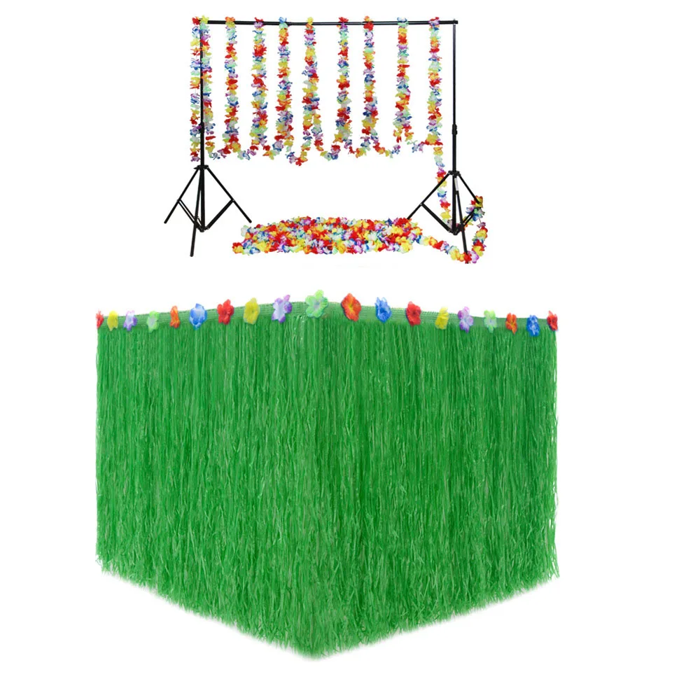 Hula Flower Table Skirt Tableware Dress Hawaii Garland Festival Beach Party Decoration birthday|Украшения своими руками для