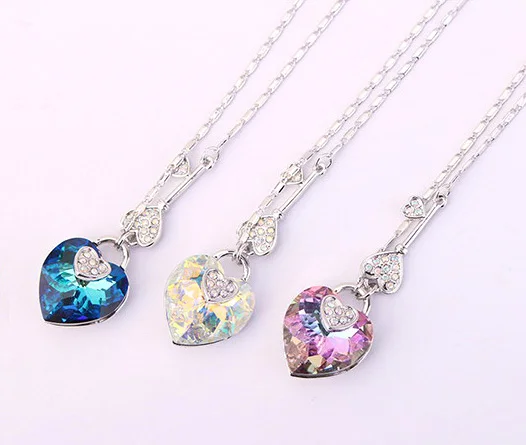 Романтическое ожерелье с кристаллами Swarovski Подвеска для лучших друзей колье
