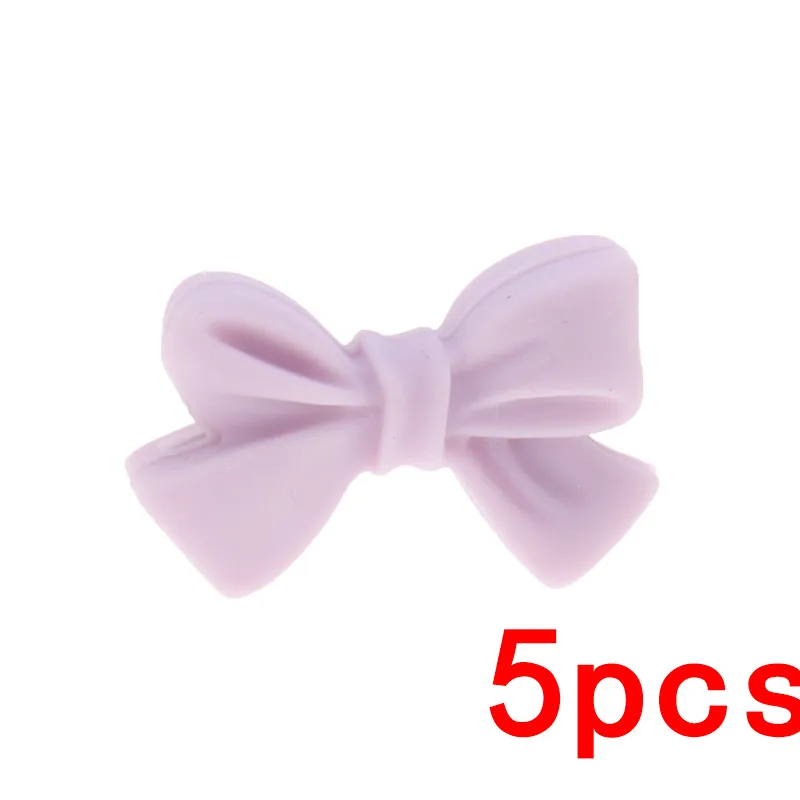lilac63 5 шт. силиконовый для детей для прорезывания зубов ожерелье бусы Пингвин, лиса без БФА, силиконовый Бисер для детский Прорезыватель жевательные Детские Подарочные бусины в виде конфет - Цвет: lilac63