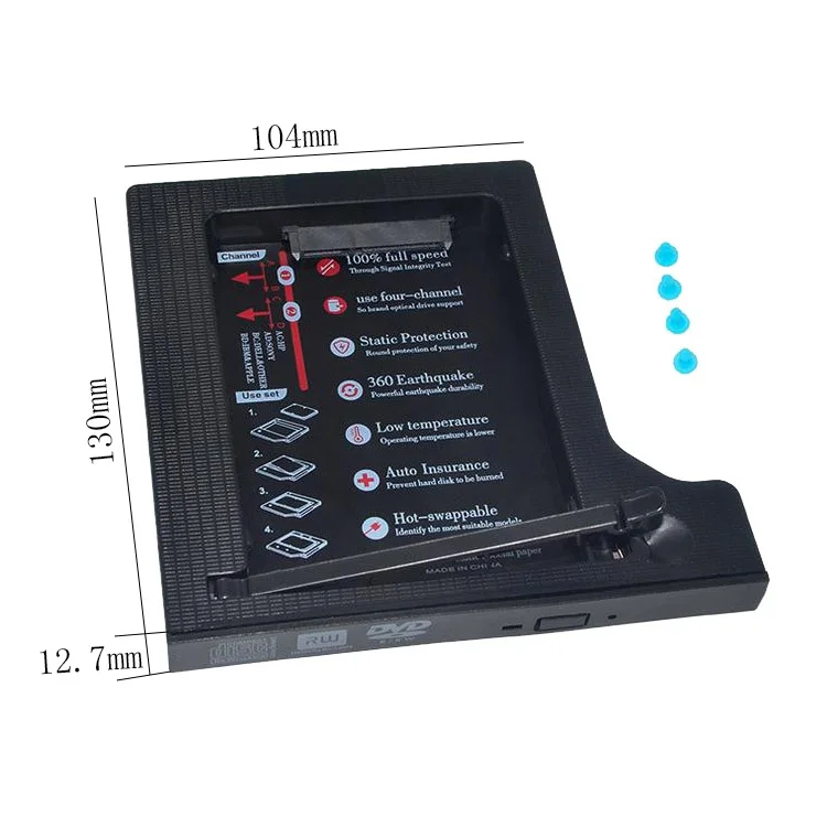 Высококачественный жесткий диск 1ТБ 2nd HDD Caddy SATA на 2 5 &quotчехол для SSD ноутбука ODD DVD/CD