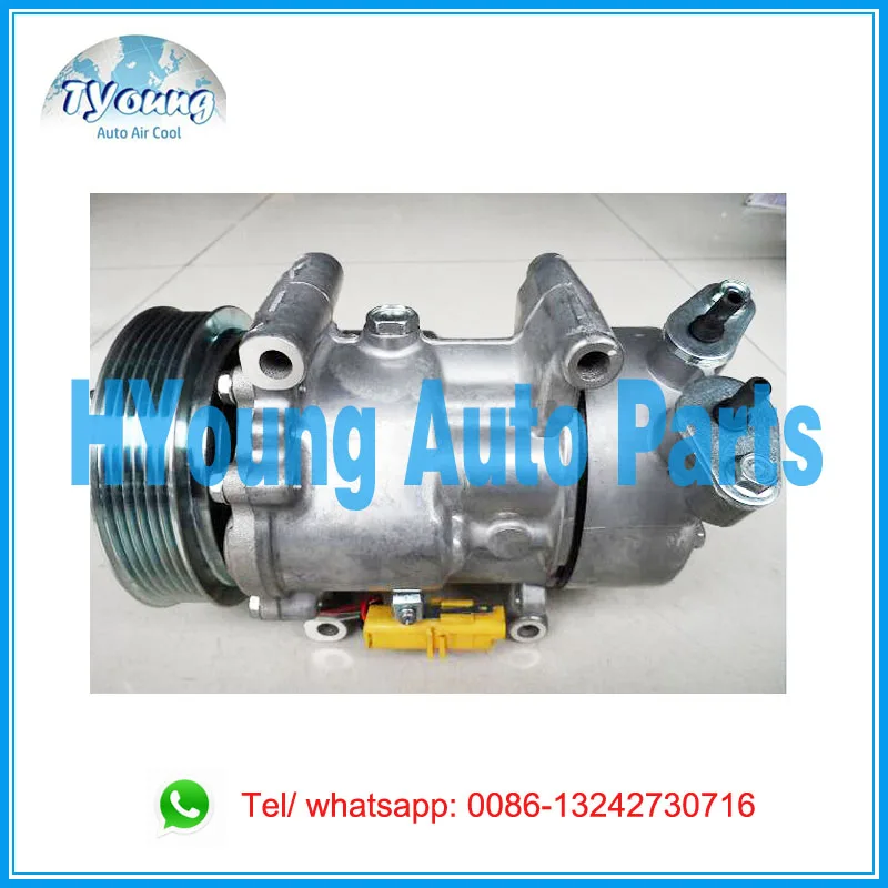 Автомобильный Компрессор переменного тока 6V12 1438F для Peugeot 206 Bipper 9646273380 л 6453.JP 6453.KS
