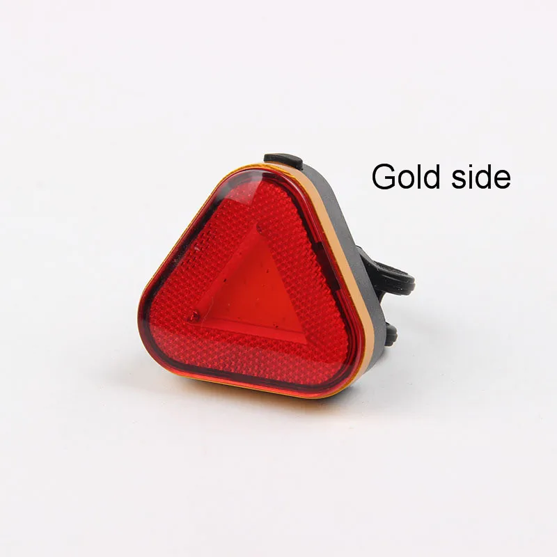 gold side 1 шт. Портативный USB Перезаряжаемые велосипед хвост безопасности Предупреждение светильник для велосипеда, задний интеллигентая(ый) светильник Водонепроницаемый велосипедный фонарь - Цвет: gold side