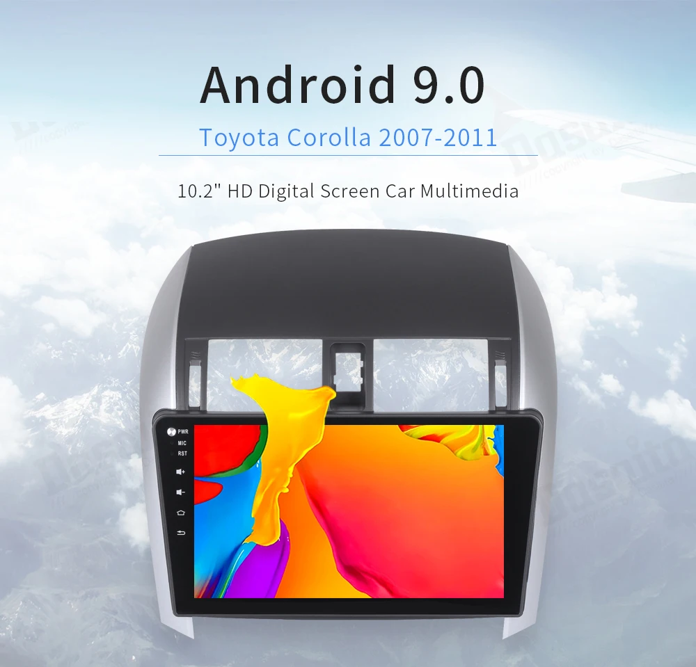 Dasaita 10," ips Android 9,0 автомобиля gps для Защитные чехлы для сидений, сшитые специально для Toyota Corolla радио 2007 2008 2009 2010 2011 Octa Core 4 Гб Оперативная память автонавигационная