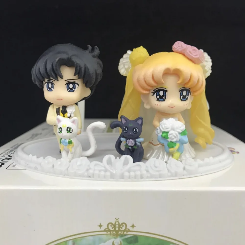 Wedding dress Sailor Moon Figures Tsukino Usagi Anime PVC Model Dolls Toys Creative Collection Gift with boxed | Игрушки и хобби
