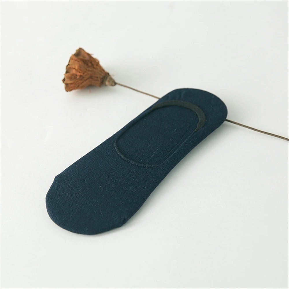 Носки невидимки мужские силиконовые Нескользящие хлопковые дышащие с закрытым