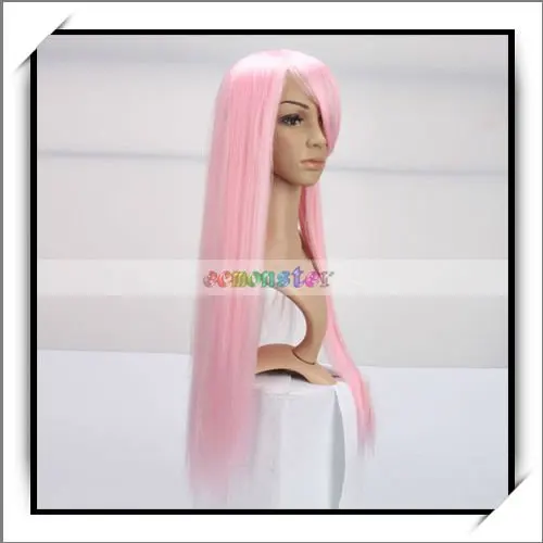 Free Shipping Fashion Long Pink Straight Cosplay Hair Wig Brand new and high quality H00047 |