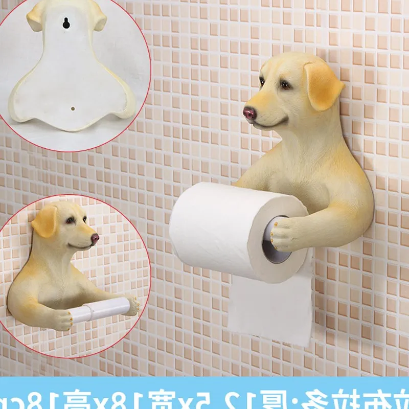 Коробка для салфеток из смолы 3D держатель для туалетной бумаги водонепроницаемый держатель для туалетной бумаги для собак настенный держатель для рулонной бумаги коробка для салфеток - Цвет: 1pcs
