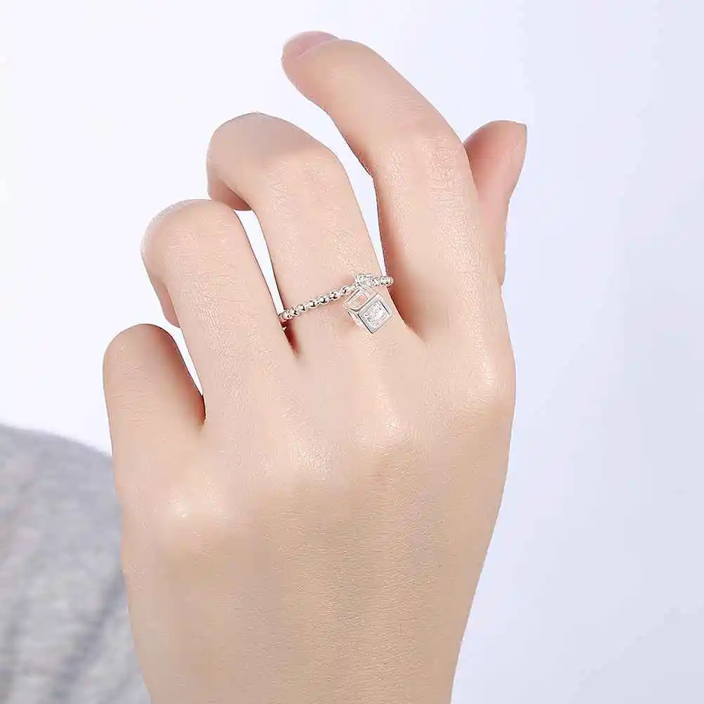 Новинка 2017 серебряное цветное кубическое кольцо квадратные игральные кубики