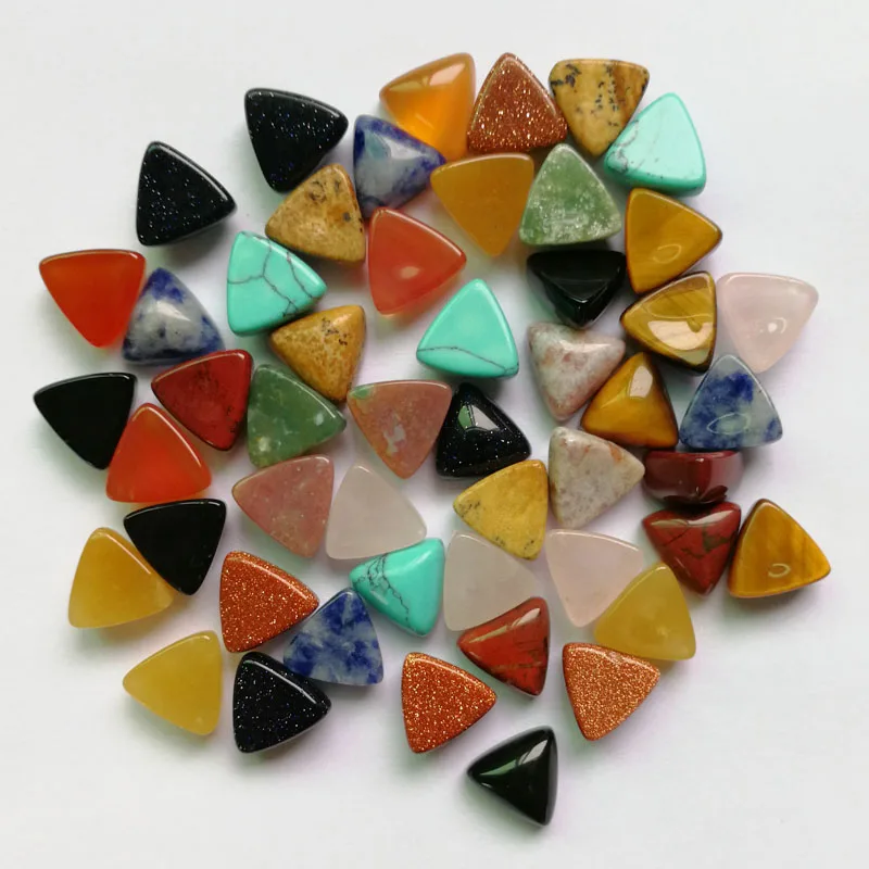 Оптовая продажа модные смешанные треугольные бусины кабошона из натурального