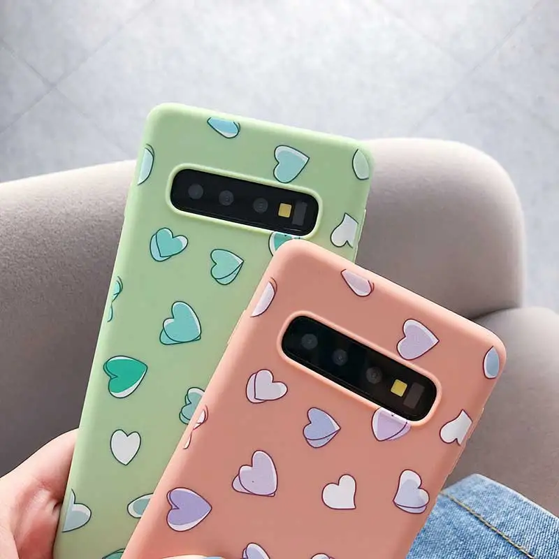 Чехол для Samsung Galaxy S10 S10e S9 S8 Plus Note 8 9 градиент цвета конфеты модный силиконовый