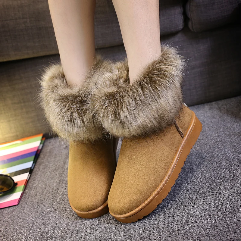 2019 зимние женские сапоги новый стиль утепленные на плоской подошве теплые