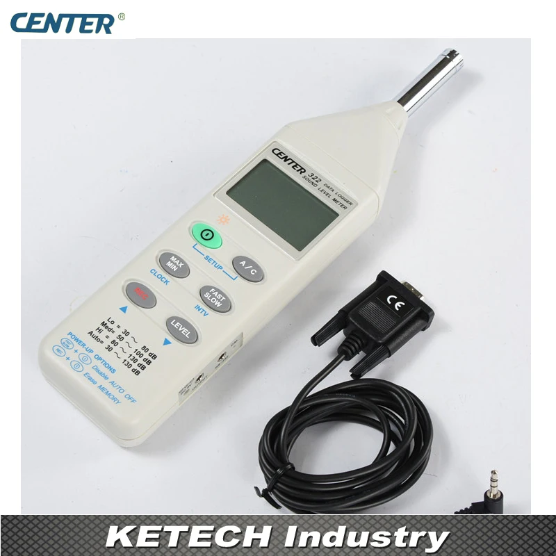 CENTER322 Digital Handheld Sound Level Meter Data Logger 30 to 130 dB