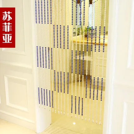 Занавес из прозрачных бусин 5 струн для двери крыльца перегородки не