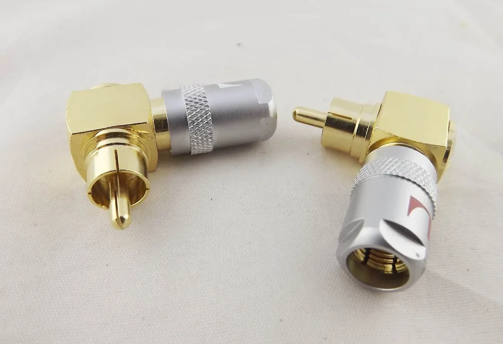 

Золотой Nakamichi медный угловой штекер RCA, 5 пар