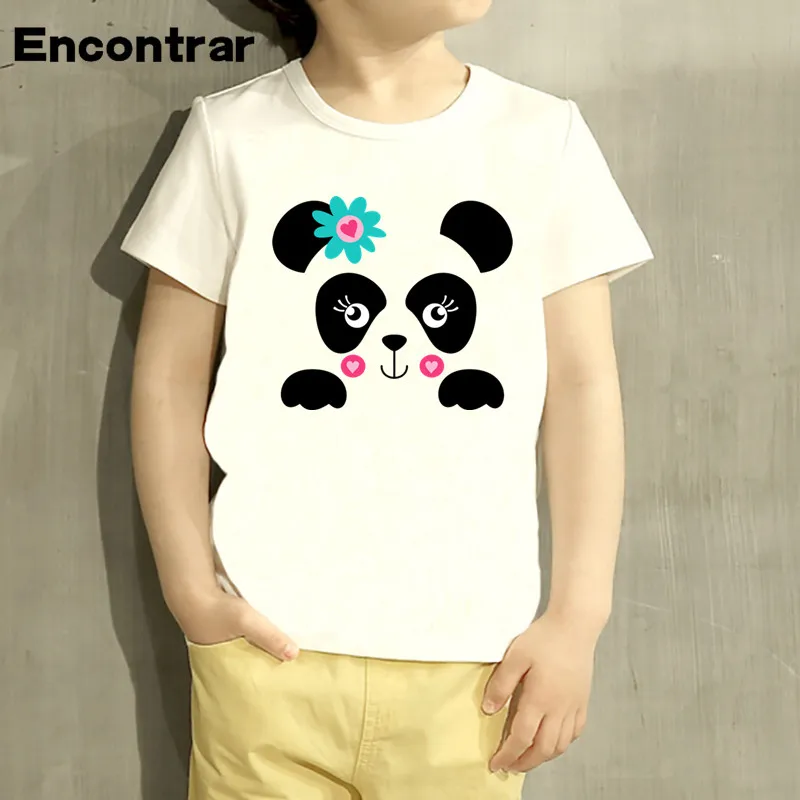 

Boys/Girls Cute Panda Face Cartoon Design T Shirt Kids Funny Short Sleeve Tops Children T-Shirt,HKP2084