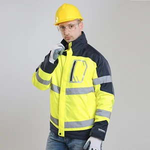 Мужская Двухцветная куртка с высокой видимостью, Женская водонепроницаемая Светоотражающая рабочая одежда, бесплатная доставка