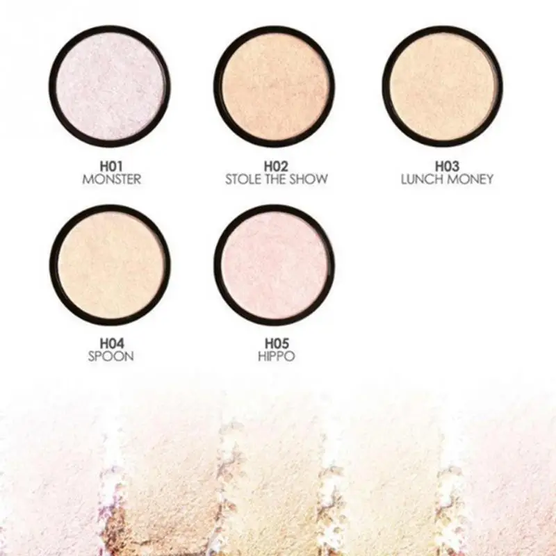 Хайлайтер макияж мерцающая пудра Макияж для лица 5 цветов бронзатор и хайлайтер