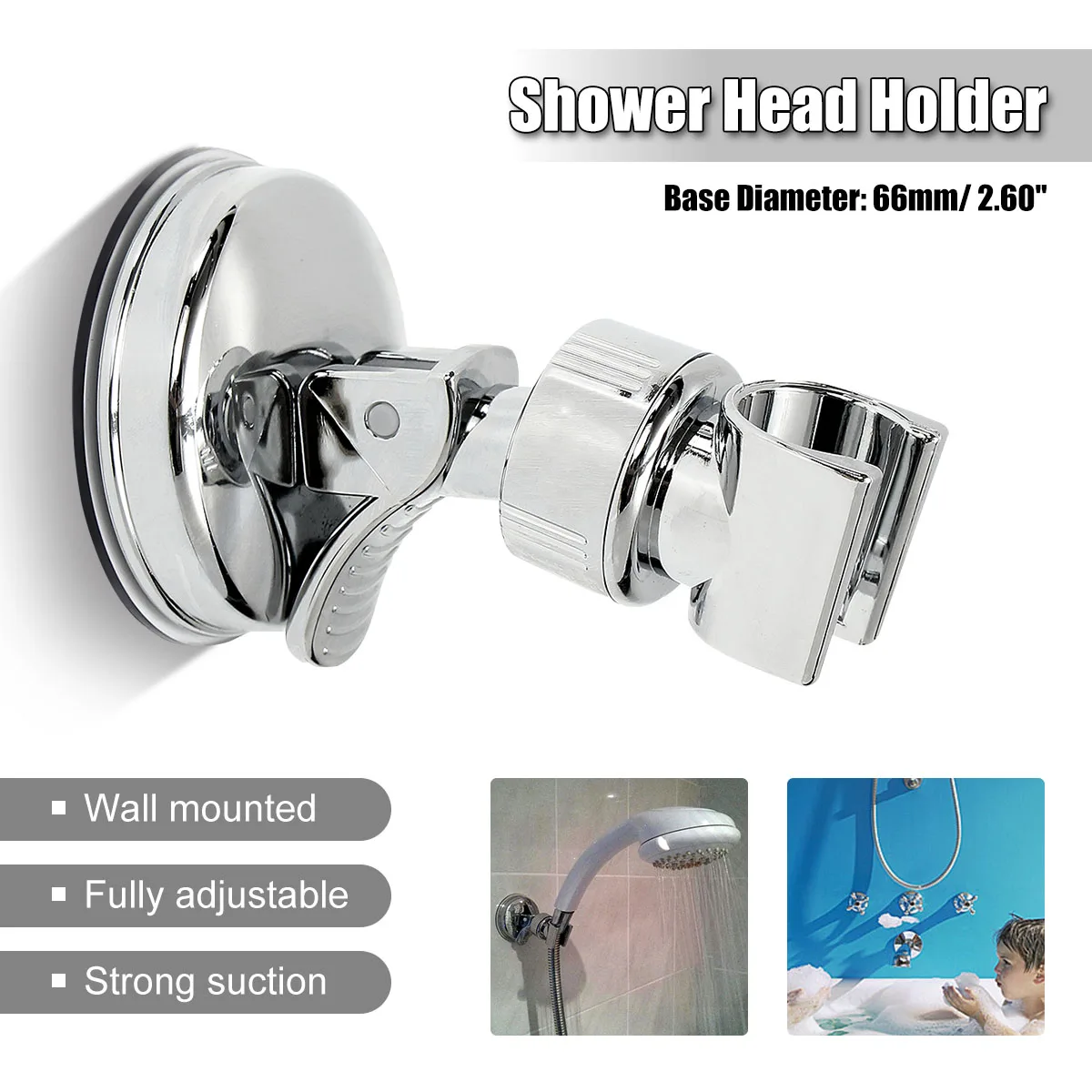 Регулируемый настенный держатель для душевой лейки|adjustable shower heads|suction cup holdershower