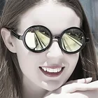 Солнцезащитные очки унисекс SUMONDY, круглые зеркальные линзы, в стиле ретро