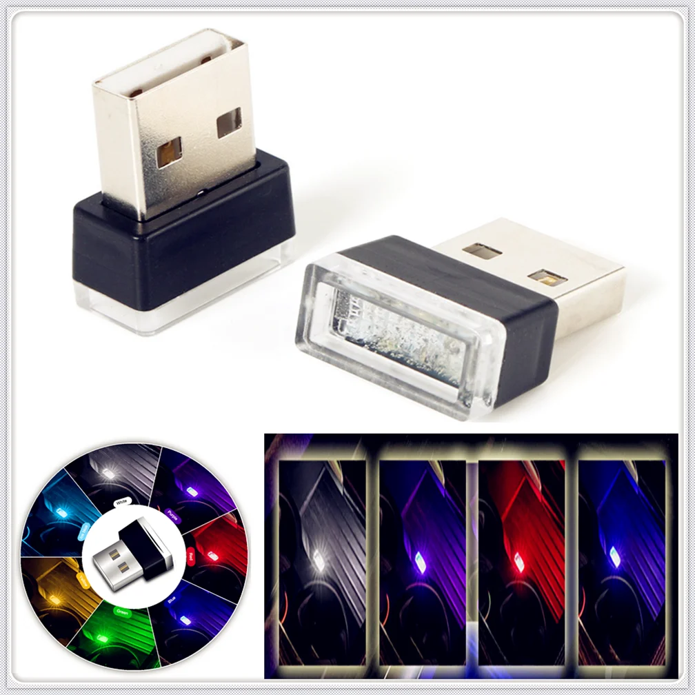 Автомобильный интерьер USB атмосферный свет Вилка декоративная лампа для Porsche 911 gt3