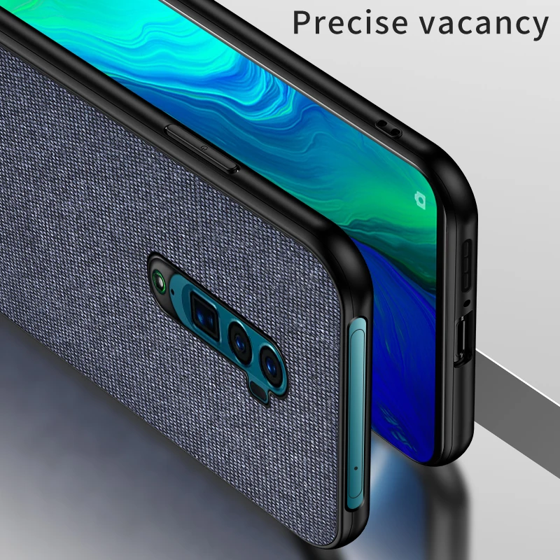 Для OPPO Reno 10x zoom Case Ткань полная защита жесткая задняя панель из поликарбоната для 6