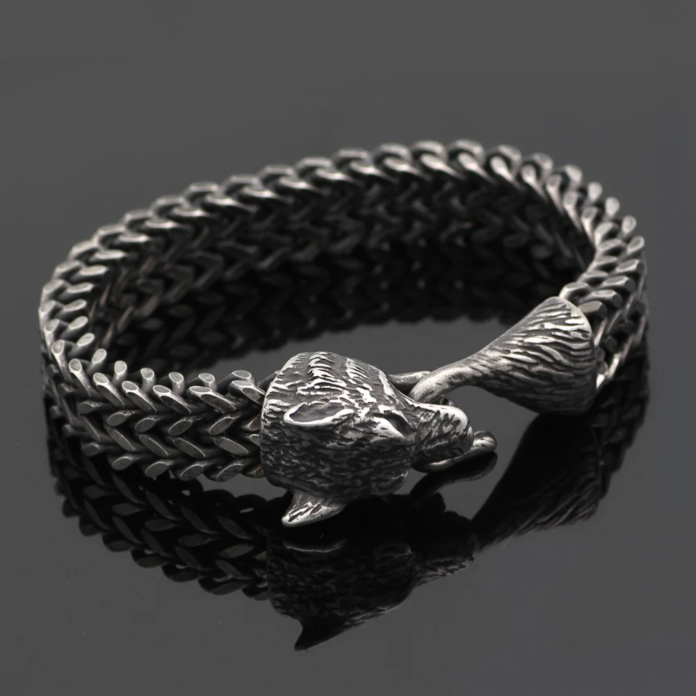 Men's stainless steel norse viking amulet odin's wolf necklace | Украшения и аксессуары