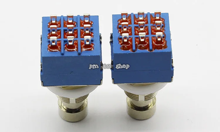 9-контактный разъем 3PDT коробка педалей эффектов для гитары Stomp ног металла