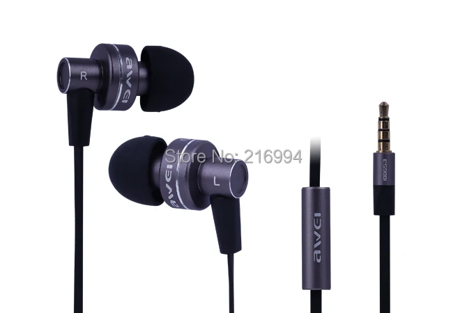 Подлинная AWEI ES900i наушники-вкладыши для IPhone IPod Samsung HTC Xiaomi Clear Bass с микрофоном