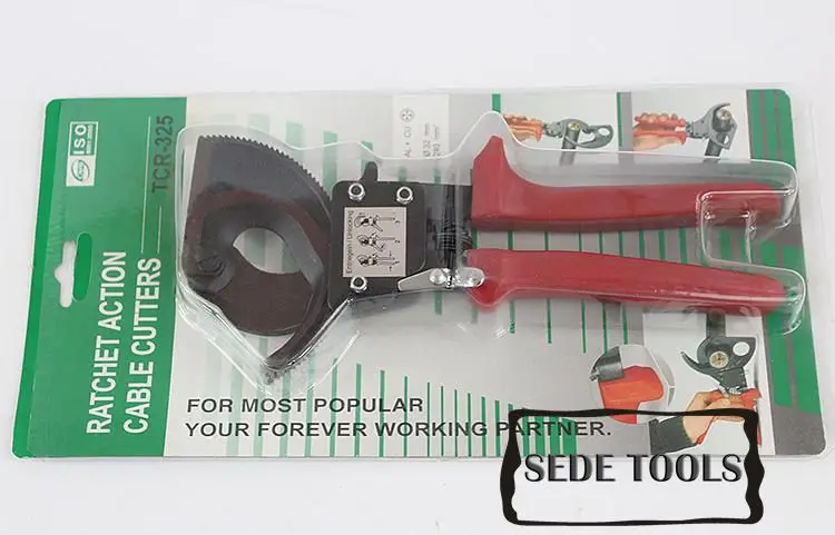 Резак для медных и алюминиевых кабелей с храповым механизмом 32 мм (240 мм2)