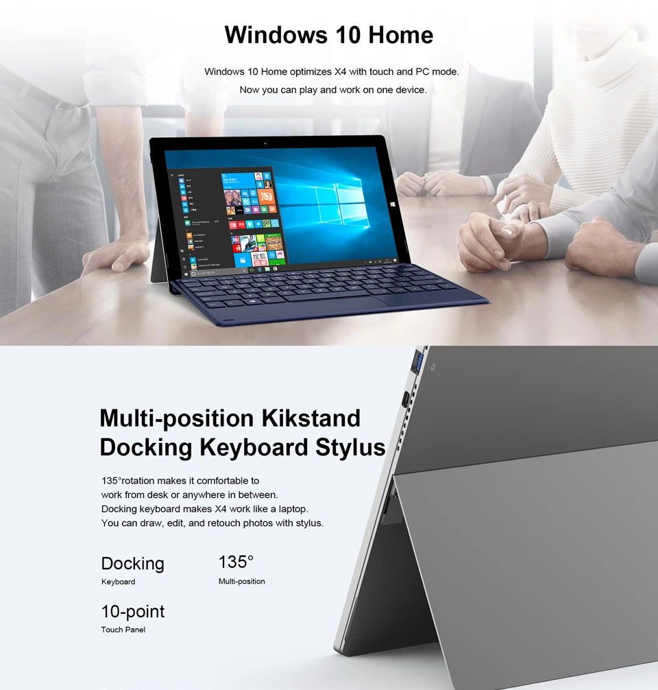 Teclast X4 2 в 1 планшетный ПК 11," FHD 1920x1080 ips Gemini Lake Intel Celeron N4100 Windows 10 8 Гб ram 128 Гб SSD HDMI Dual Wifi