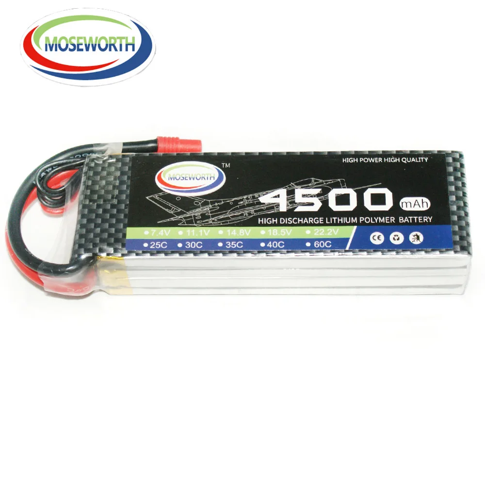 Новая батарея 4S 14 8 в 4500 мАч 40C RC LiPo Аккумулятор для радиоуправляемого вертолета