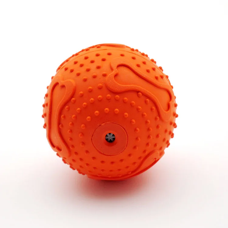 Игрушки для собак Pet Dog Squeak Toys - резиновый мяч высокого качества со звуком в виде кости для щенков и молодых собак для игры и чистки зубов.