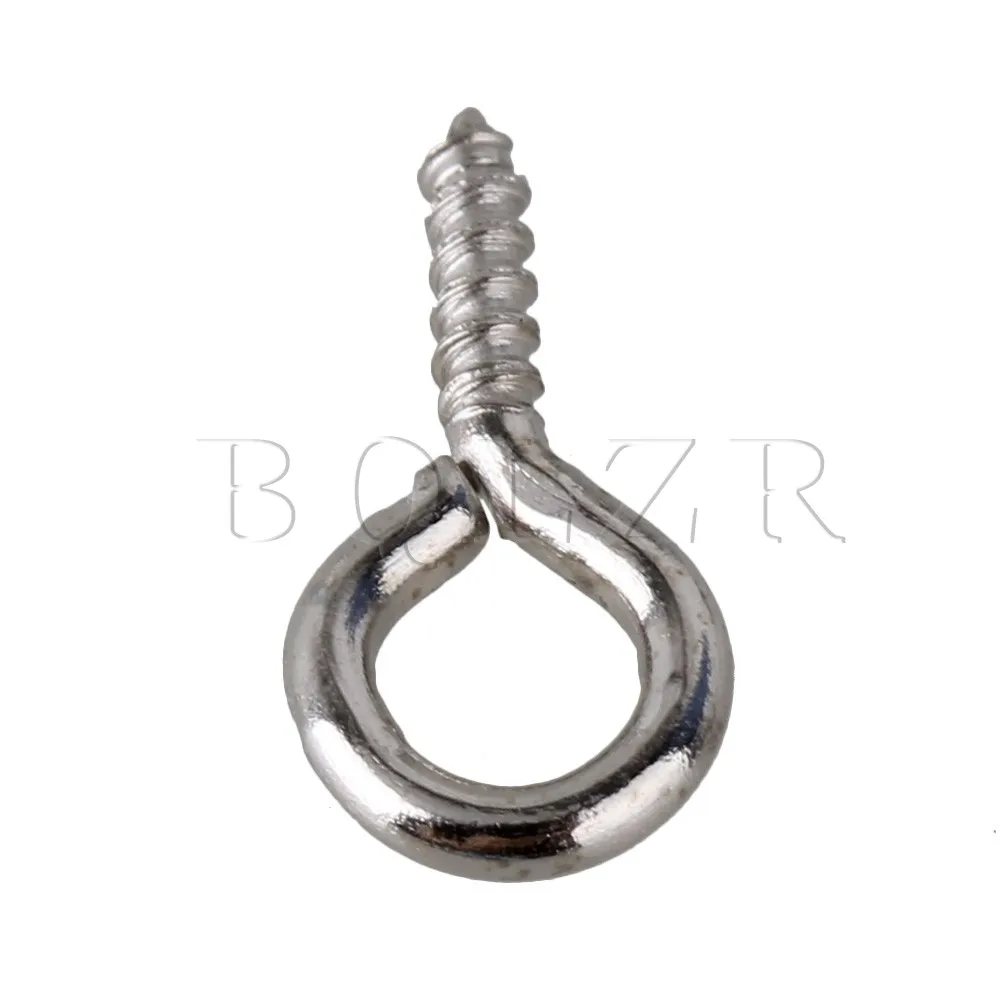 Маленькие крючки для глаз BQLZR 1000x0 3 # шурупы ушей серебристые железные ювелирные