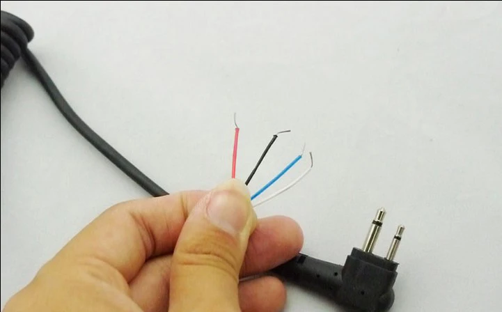 10 шт. 2 pin 4 провода динамик микрофон Шнур плечевой кабель для Kenwood радио TK 378G 430 715/2102