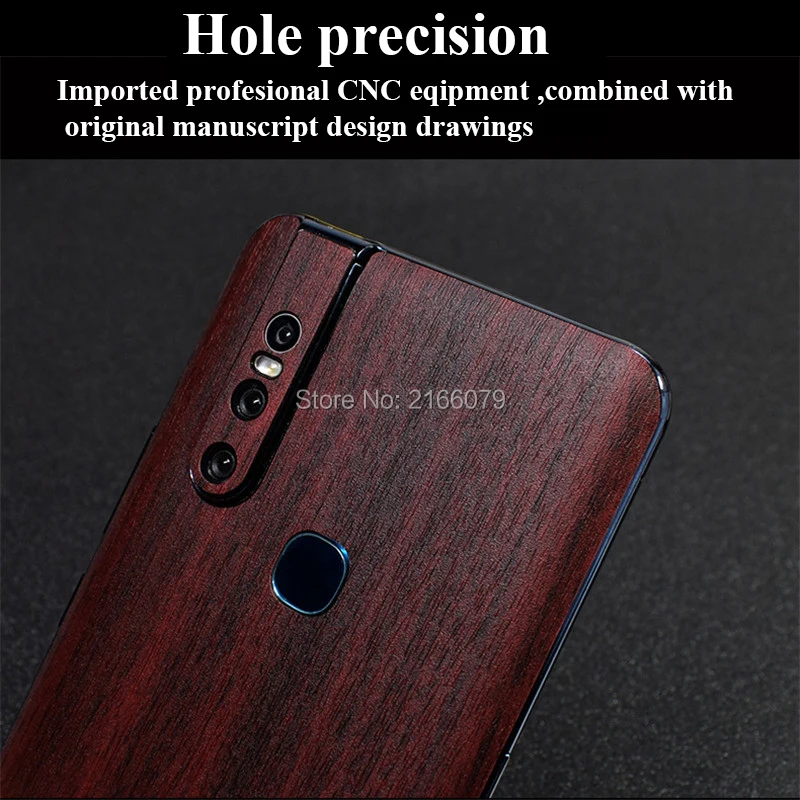 ДЛЯ vivo V15/V15 Pro/S1/S1 Pro Полное заднее покрытие 3D Имитация древесины зерна защита кожи